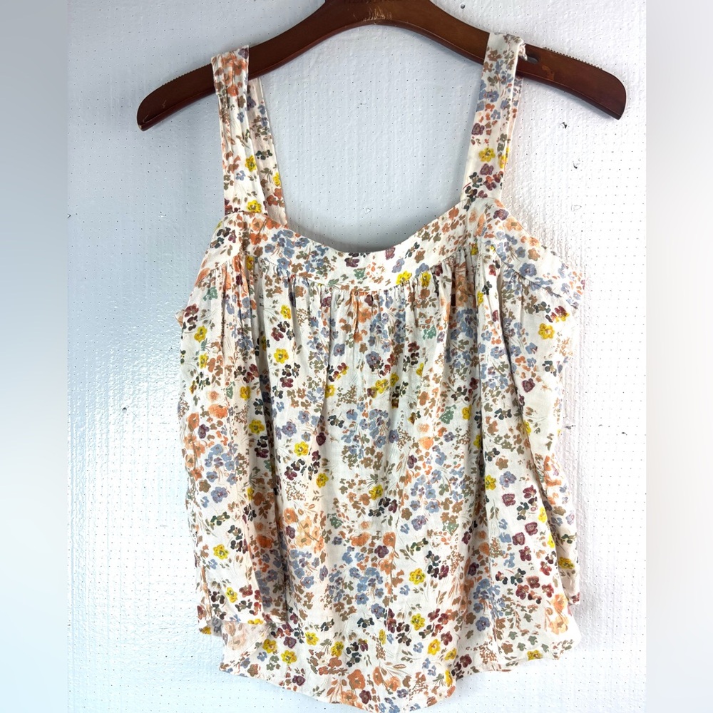 a.n.a M Babydoll Boho Flour Sack Floral Crop Top - Multicolor - Picture 7 of 7